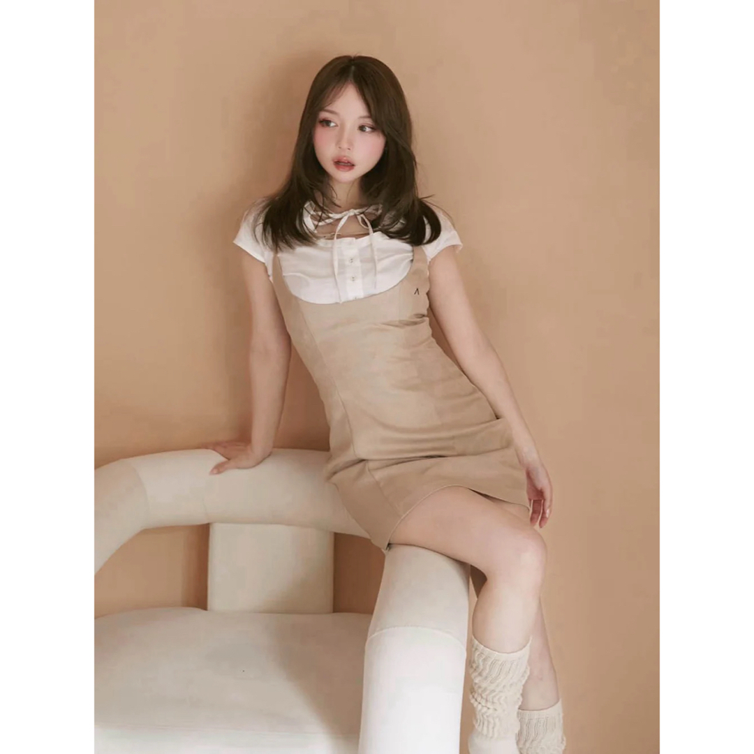 ANDMARY Betty layered dress Beigeの通販 by Noel's Shop|ラクマ ANDMARY Betty layered dress Beigeの通販 by Noel's Shop|ラクマ