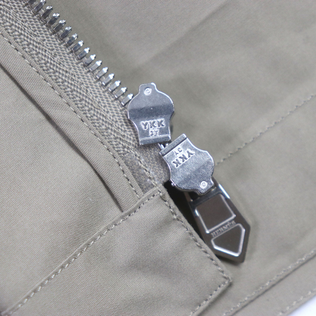極美品▽HERMES エルメス 24SS コットン100% ZIP シルバーセリエ 極美品▽HERMES エルメス 24SS コットン100% ZIP シルバーセリエ