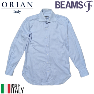 オリアン(ORIAN)のORIAN BEAMS F ブルー ギンガムチェック 長袖シャツ(シャツ)