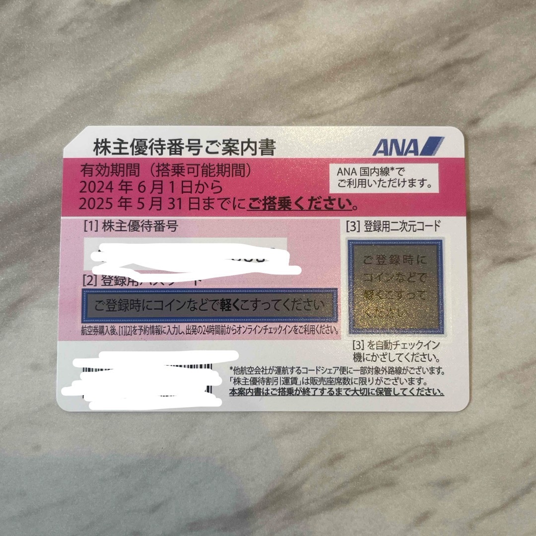 ANA(全日本空輸)(エーエヌエー(ゼンニッポンクウユ))のANA 株主優待 全日空 ana 株主優待券 チケットの優待券/割引券(その他)の商品写真