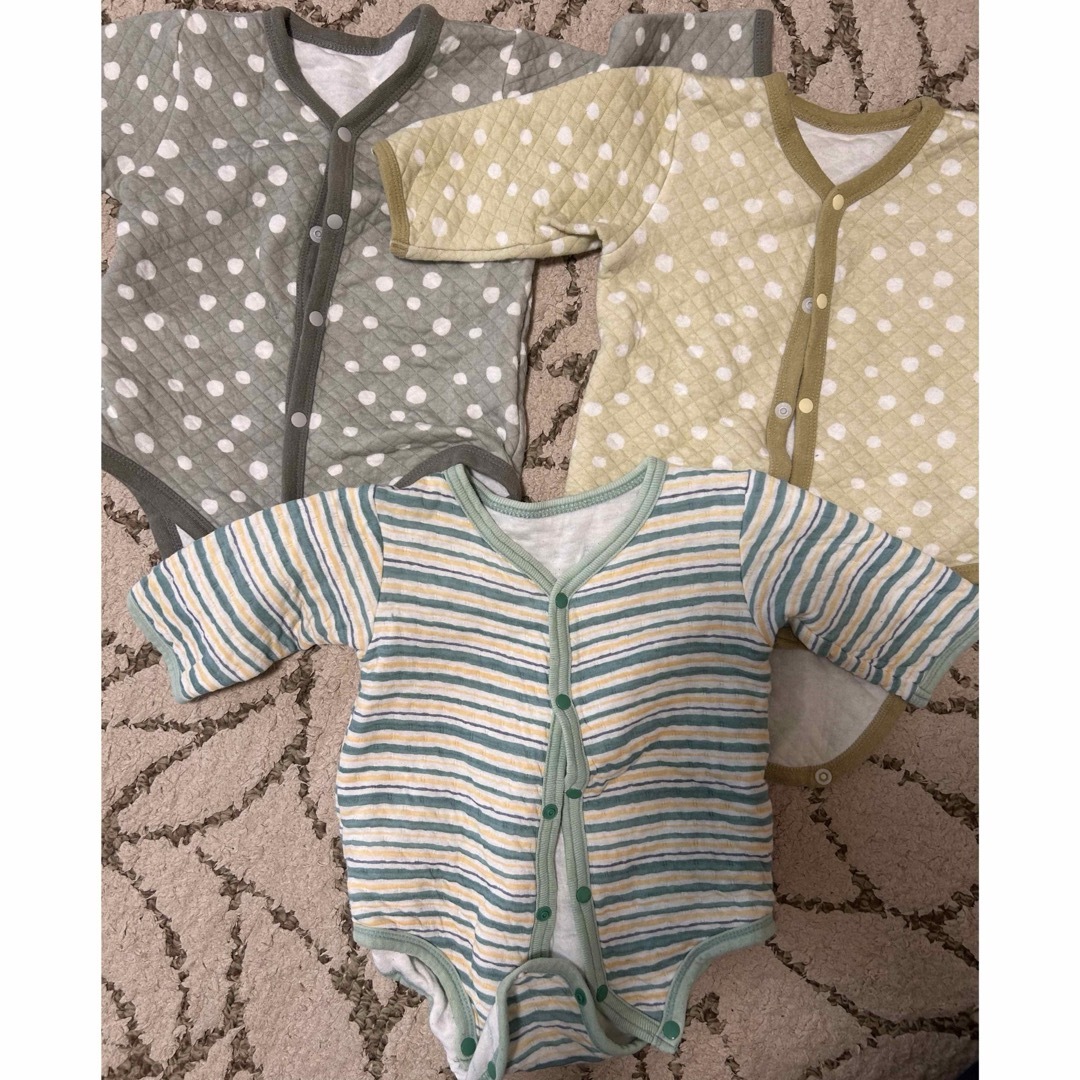 西松屋(ニシマツヤ)のロンパース 3枚セット キッズ/ベビー/マタニティのベビー服(~85cm)(ロンパース)の商品写真