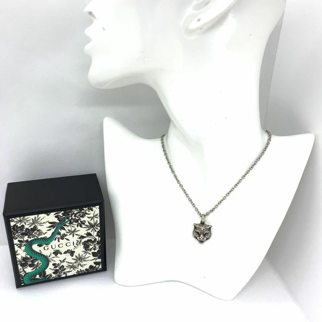GUCCI - GUCCI キャットヘッド ネックレス シルバー 0751s21の GUCCI - GUCCI キャットヘッド ネックレス シルバー 0751s21の
