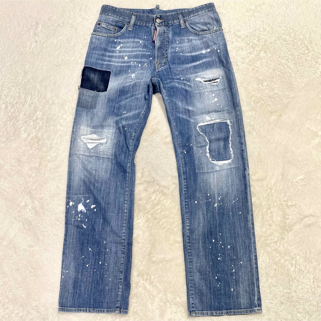 DSQUARED2 ディースクエアード ダメージ&リペア加工ウォッシュ DSQUARED2 ディースクエアード ダメージ&リペア加工ウォッシュ