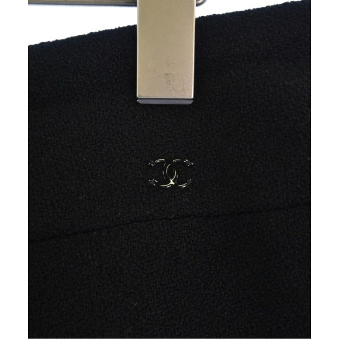 CHANEL シャネル ひざ丈スカート 黒 40(M位) 4100123Y0032 CHANEL - CHANEL シャネル ひざ丈スカート 40(M位) 黒 【古着