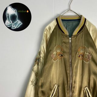スカジャン　ozz-first Pin Ball リバーシブル　ヴィンテージ　龍(スカジャン)