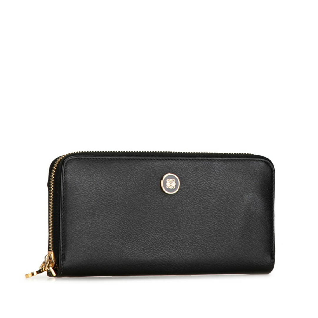 LOEWE - ロエベ アナグラム ラウンドファスナー 長財布 レザー LOEWE - ロエベ アナグラム ラウンドファスナー 長財布 レザー