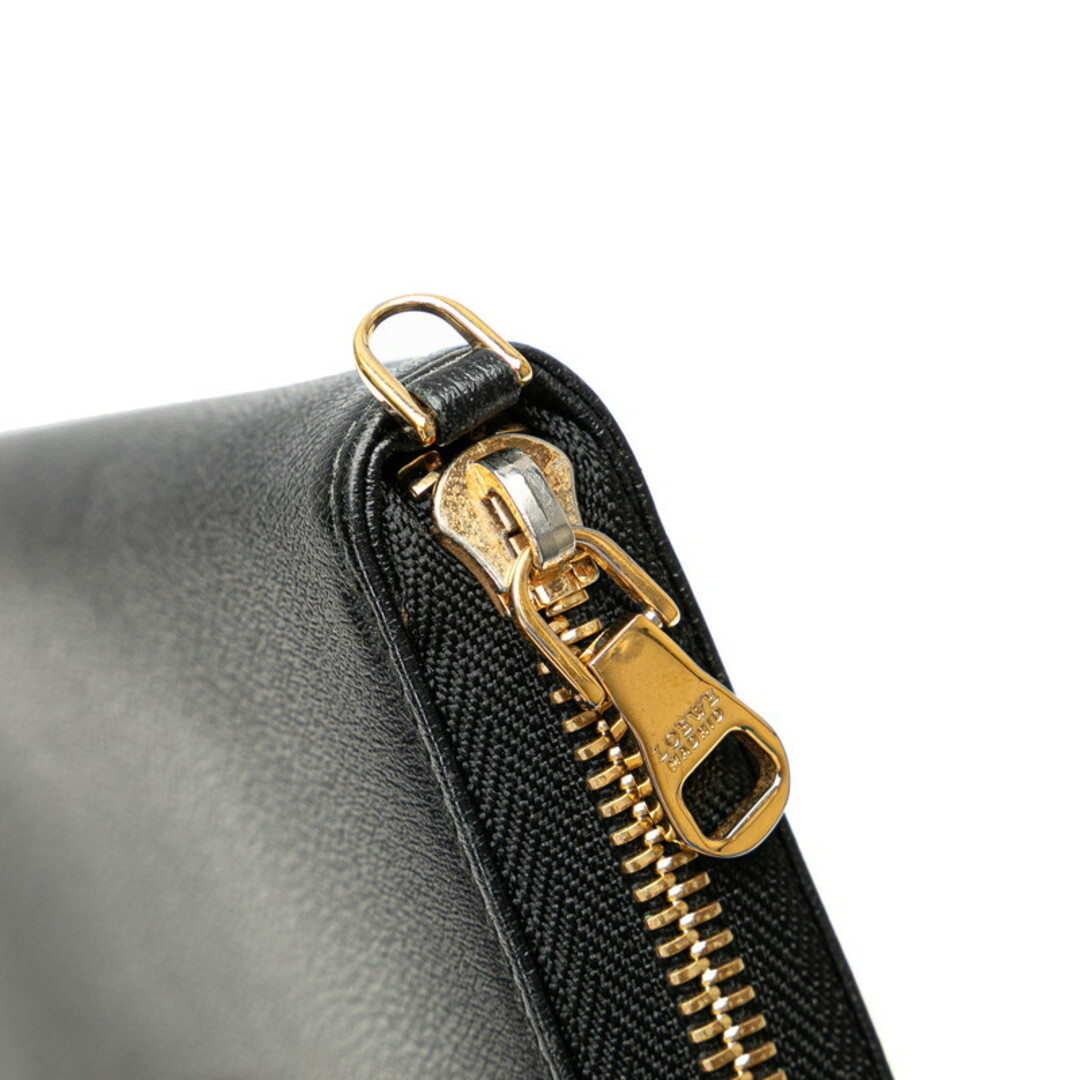LOEWE - ロエベ アナグラム ラウンドファスナー 長財布 レザー LOEWE - ロエベ アナグラム ラウンドファスナー 長財布 レザー