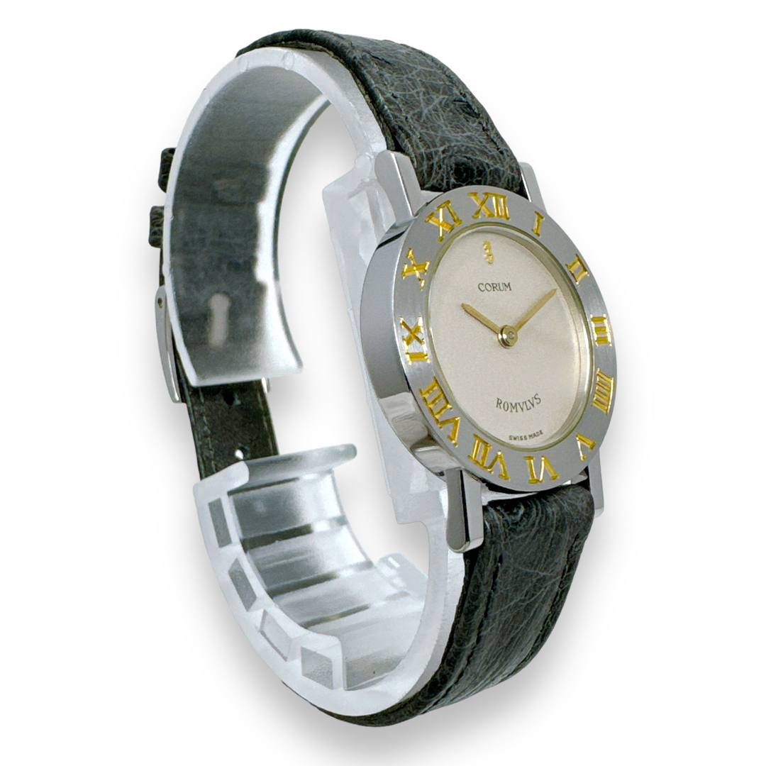 CORUM - コルム ロムルス 革ベルト レザー グレー クオーツ CORUM - コルム ロムルス 革ベルト レザー グレー クオーツ