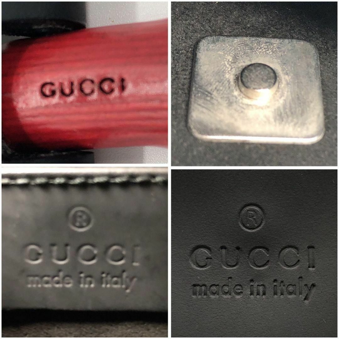 GUCCI - グッチ 001.3739.3444 ハンドバッグ コンパクト 黒 GUCCI - グッチ 001.3739.3444 ハンドバッグ コンパクト 黒