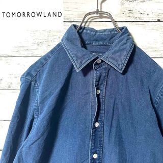 トゥモローランド(TOMORROWLAND)の【人気商品】トゥモローランド　デニムシャツ　コットン　サイズS  C59(シャツ)