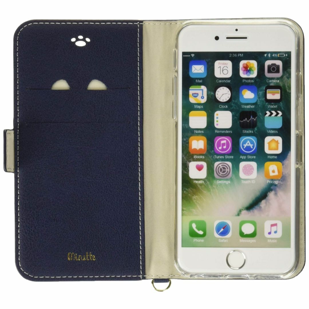 【即日発送】NATURAL design iPhone8/7/6s/6兼用手帳型 スマホ/家電/カメラのスマホアクセサリー(その他)の商品写真