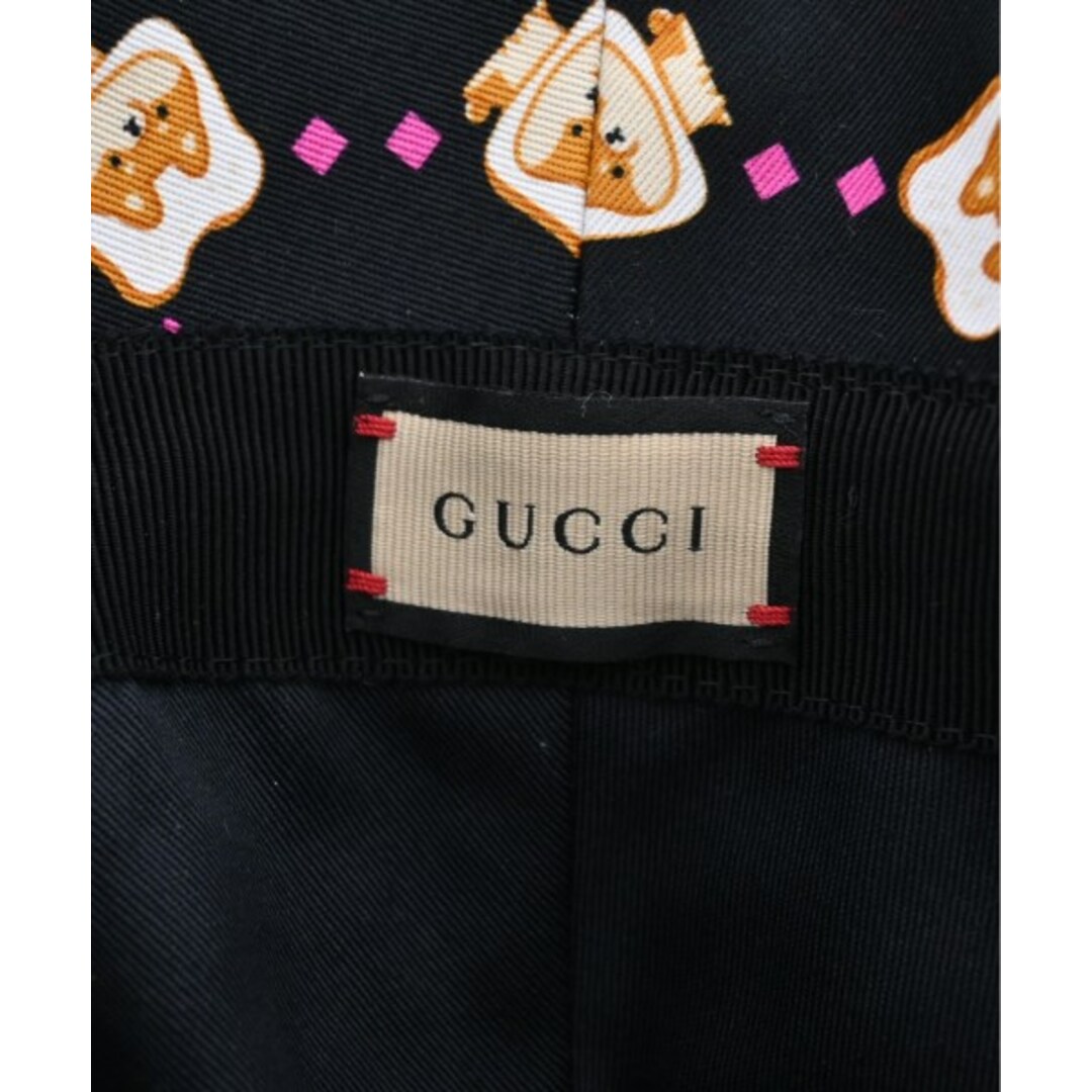 GUCCI グッチ ハット 黒xピンクx青等(総柄) 58cm 4103624E0574 GUCCI グッチ ハット 58cm 黒xピンクx青等(総柄)