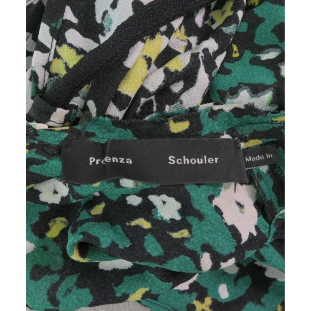 PROENZA SCHOULER ブラウス 0(XS位) 黒x緑x白等(総柄) 【古着