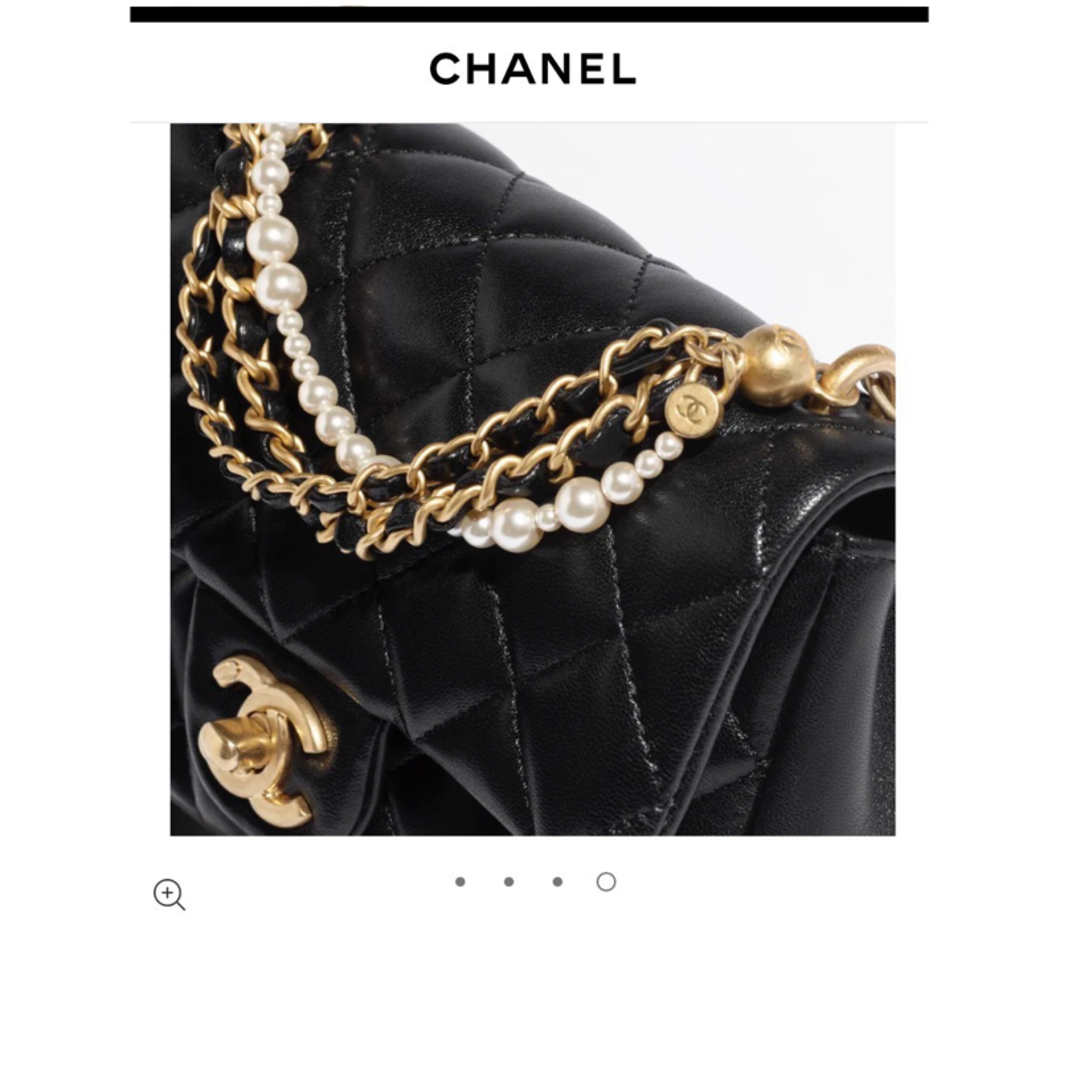 CHANEL - シャネルchanel ミニフラップ ショルダーバック パール CHANEL - シャネルchanel ミニフラップ ショルダーバック パール