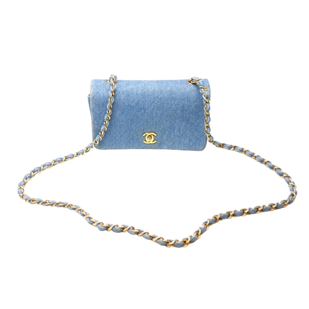 CHANEL - CHANEL シャネル デニム チェーン ミニ ショルダー CHANEL - CHANEL シャネル デニム チェーン ミニ ショルダー