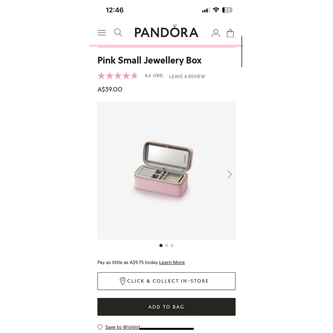 PANDORA - パンドラ Pandora ジュエリーボックス ピンクの通販 PANDORA - パンドラ Pandora ジュエリーボックス ピンクの通販