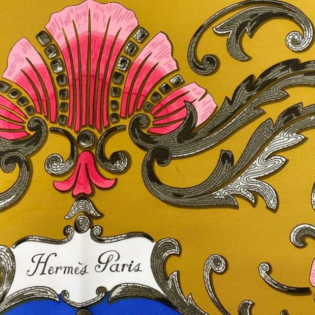 中古】HERMES カレ90 大判スカーフ シルク100% グリーン 中古】HERMES カレ90 大判スカーフ シルク100% グリーン