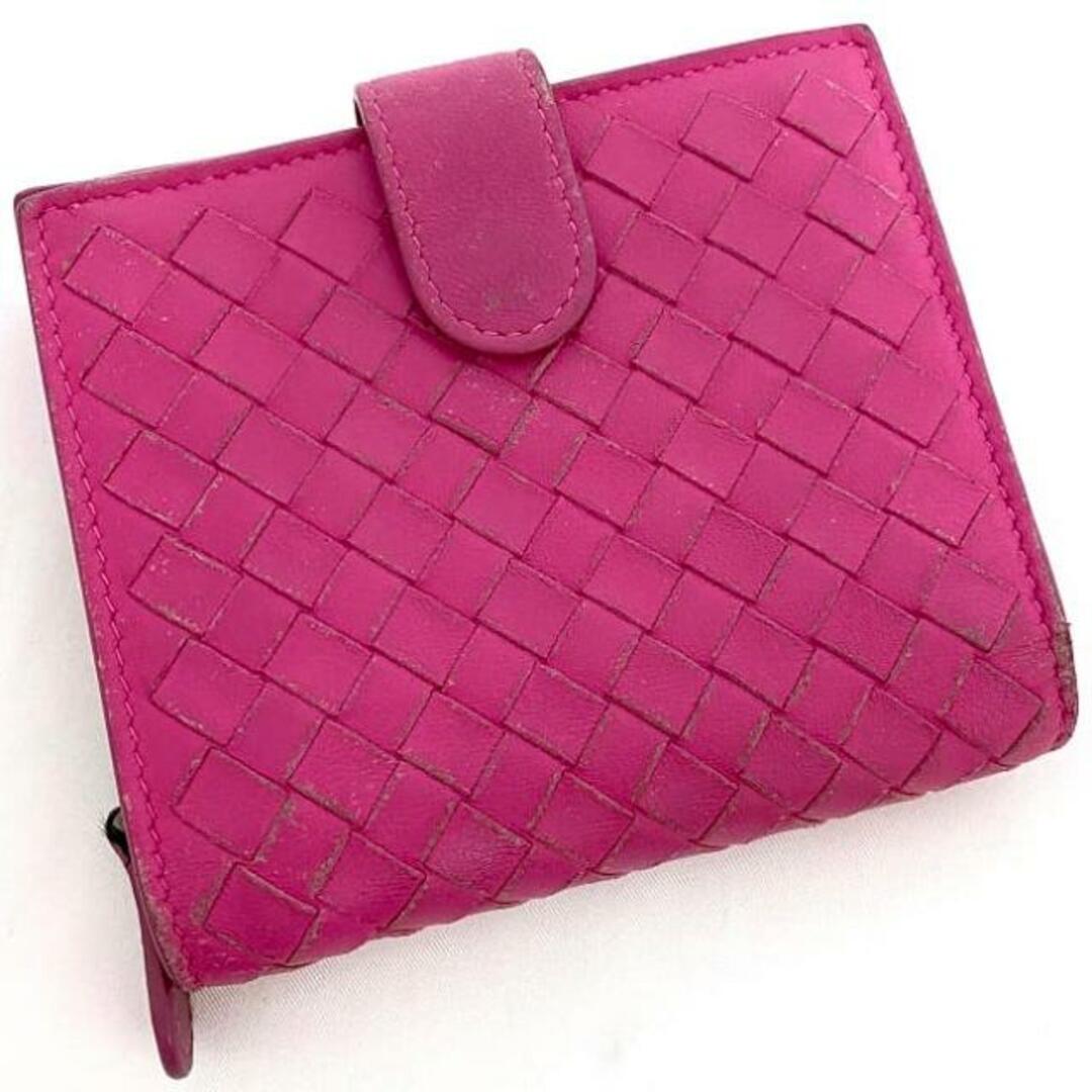 BOTTEGA VENETA - ボッテガヴェネタ 二つ折り 財布 ピンク BOTTEGA VENETA - ボッテガヴェネタ 二つ折り 財布 ピンク