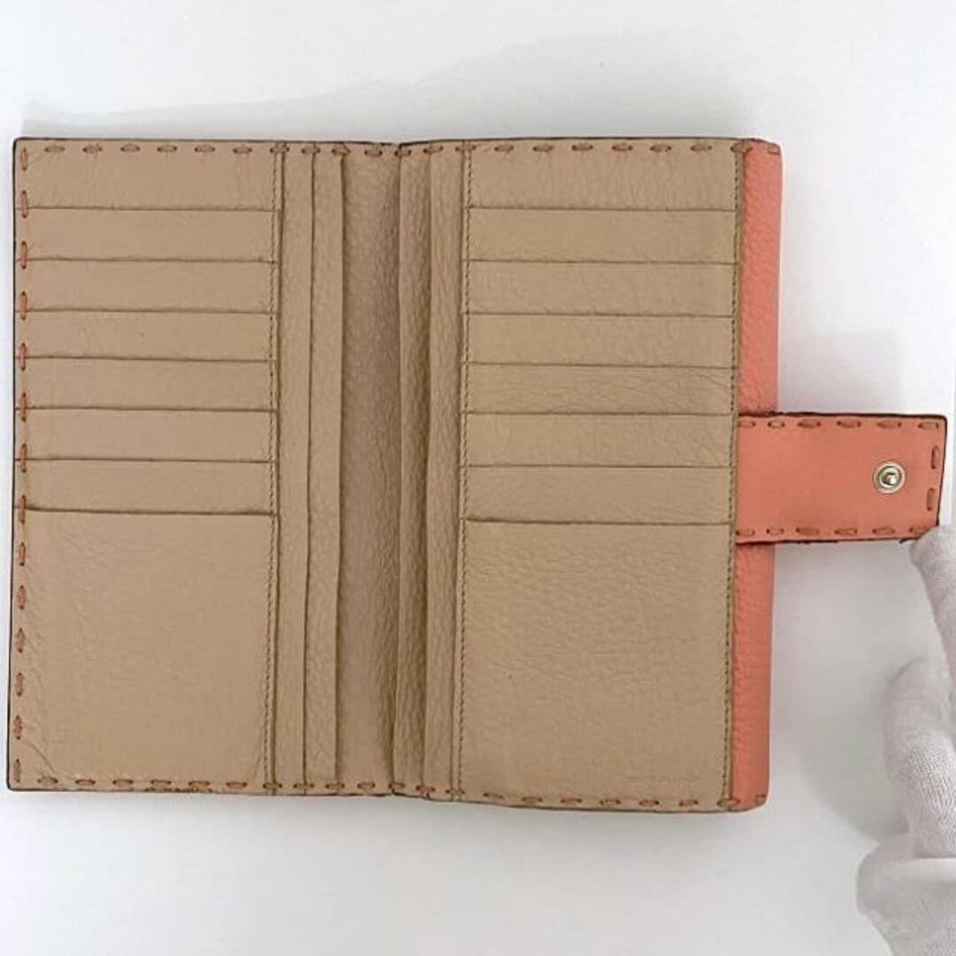FENDI - フェンディ 二つ折り 長財布 ピンク ベージュ セレリア FENDI - フェンディ 二つ折り 長財布 ピンク ベージュ セレリア