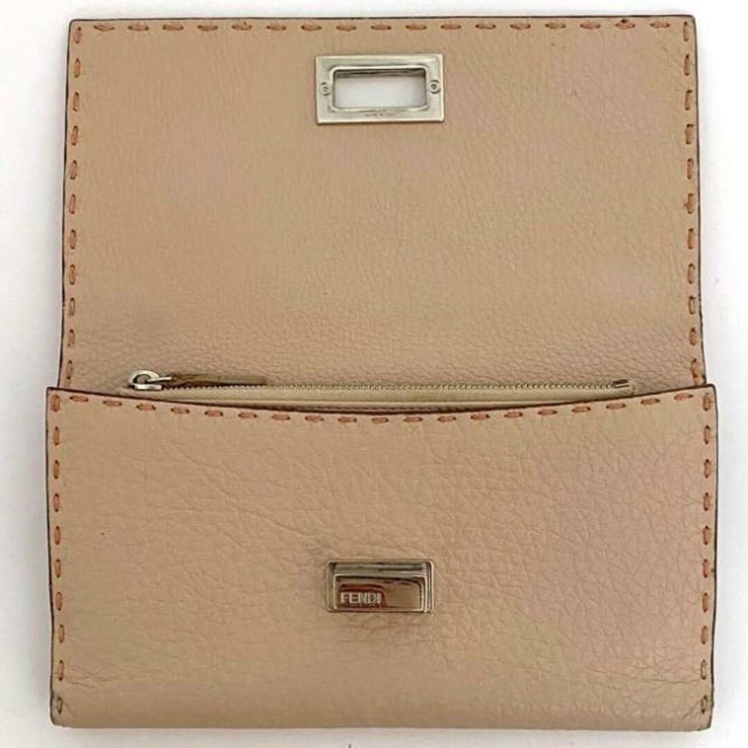 FENDI - フェンディ 二つ折り 長財布 ピンク ベージュ セレリア FENDI - フェンディ 二つ折り 長財布 ピンク ベージュ セレリア