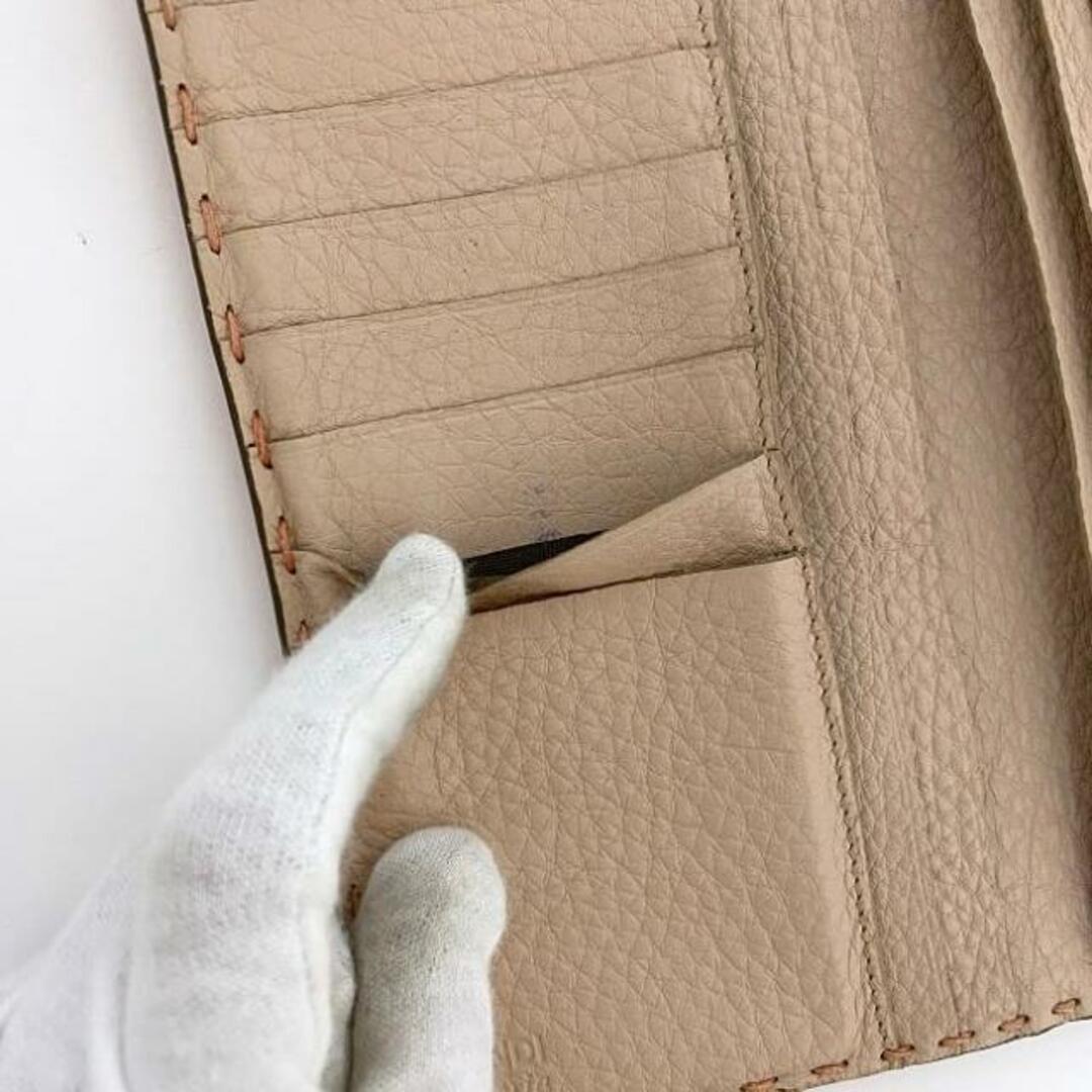 FENDI - フェンディ 二つ折り 長財布 ピンク ベージュ セレリア FENDI - フェンディ 二つ折り 長財布 ピンク ベージュ セレリア
