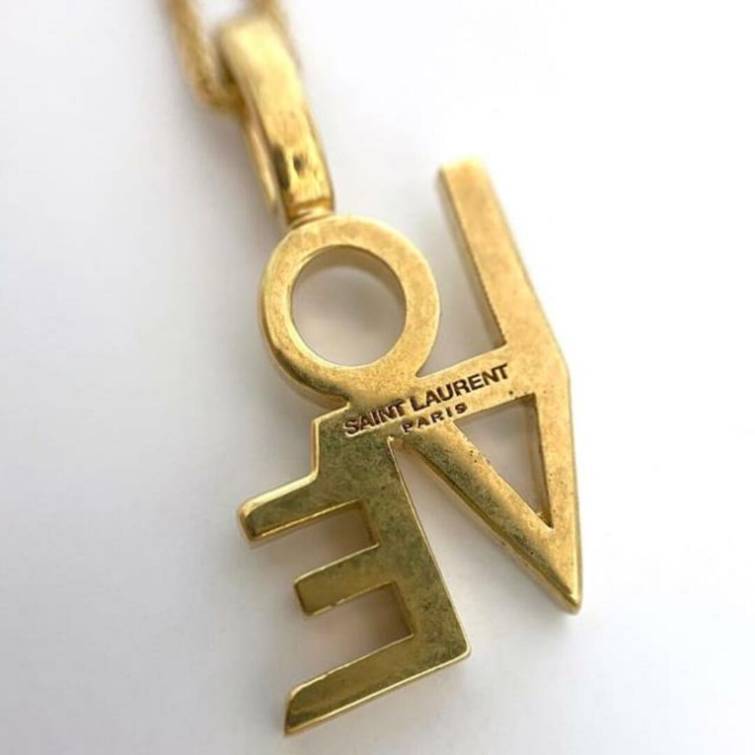 SAINT LAURENT - サンローラン LOVE ネックレス ゴールド SAINT LAURENT - サンローラン LOVE ネックレス ゴールド