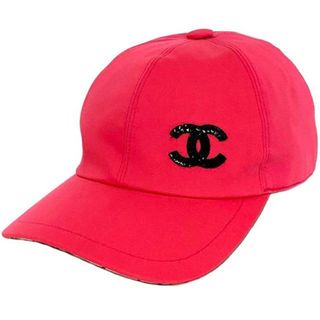 CHANEL - シャネル キャップ ピンク ココマーク 未使用 美品 CHANEL - シャネル キャップ ピンク ココマーク 未使用 美品