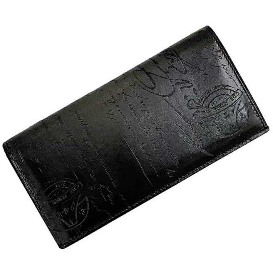 リアル 二つ折り ベルルッティ - BERLUTI 長財布 ベルルッティ 【ラクマ店】フリマハイクラス| by エレガントの通販 シンプル ポケット豊富 高級感 女性 男性 人気 男女兼用 光沢 箱有 黒 縦長 ロゴ 本革 Berluti 中古 レザー 札入れ 財布 美品 A2196161 カリグラフィ ブラック 小物