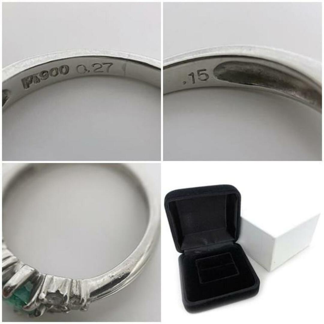 エメラルド リング プラチナ グリーン 美品 指輪 7.5号 Pt900 エメラルド リング プラチナ グリーン 美品 指輪 7.5号 Pt900