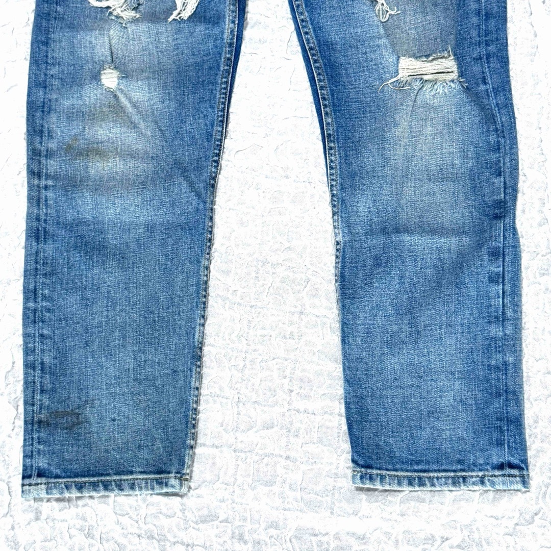 DENHAM - DENHAM デンハム CROP LOW CROTCH ダメージデニム DENHAM - DENHAM デンハム CROP LOW CROTCH ダメージデニム