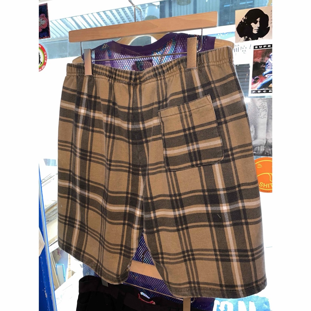 Supreme Plaid Sweatshort Brown Sチェックショーツ Supreme Plaid Sweatshort Brown Sチェックショーツ