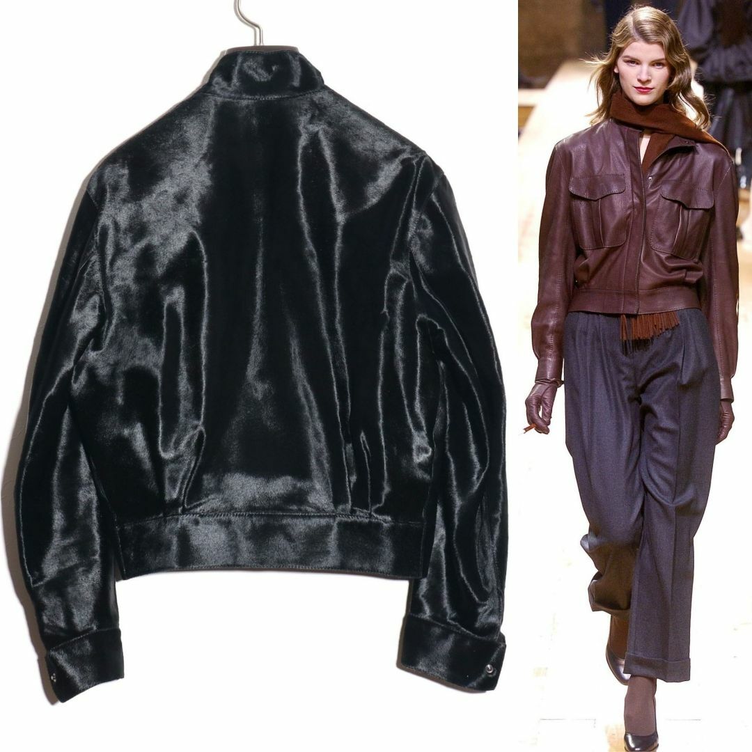 HERMES - エルメス 04AW ゴルチエ期 ハラコ レザージャケット 36 HERMES - エルメス 04AW ゴルチエ期 ハラコ レザージャケット 36