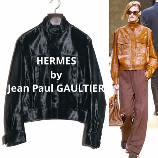 HERMES - 【美品】エルメス レザージャケット ブルゾン 総柄 HERMES - 【美品】エルメス レザージャケット ブルゾン 総柄