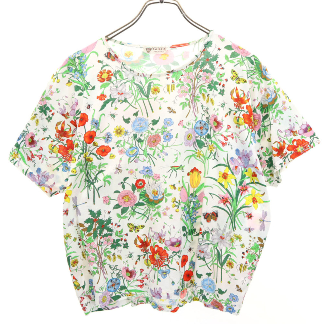 GUCCI - グッチ 80s イタリア製 ヴィンテージ 花柄 半袖 Tシャツ GUCCI - グッチ 80s イタリア製 ヴィンテージ 花柄 半袖 Tシャツ