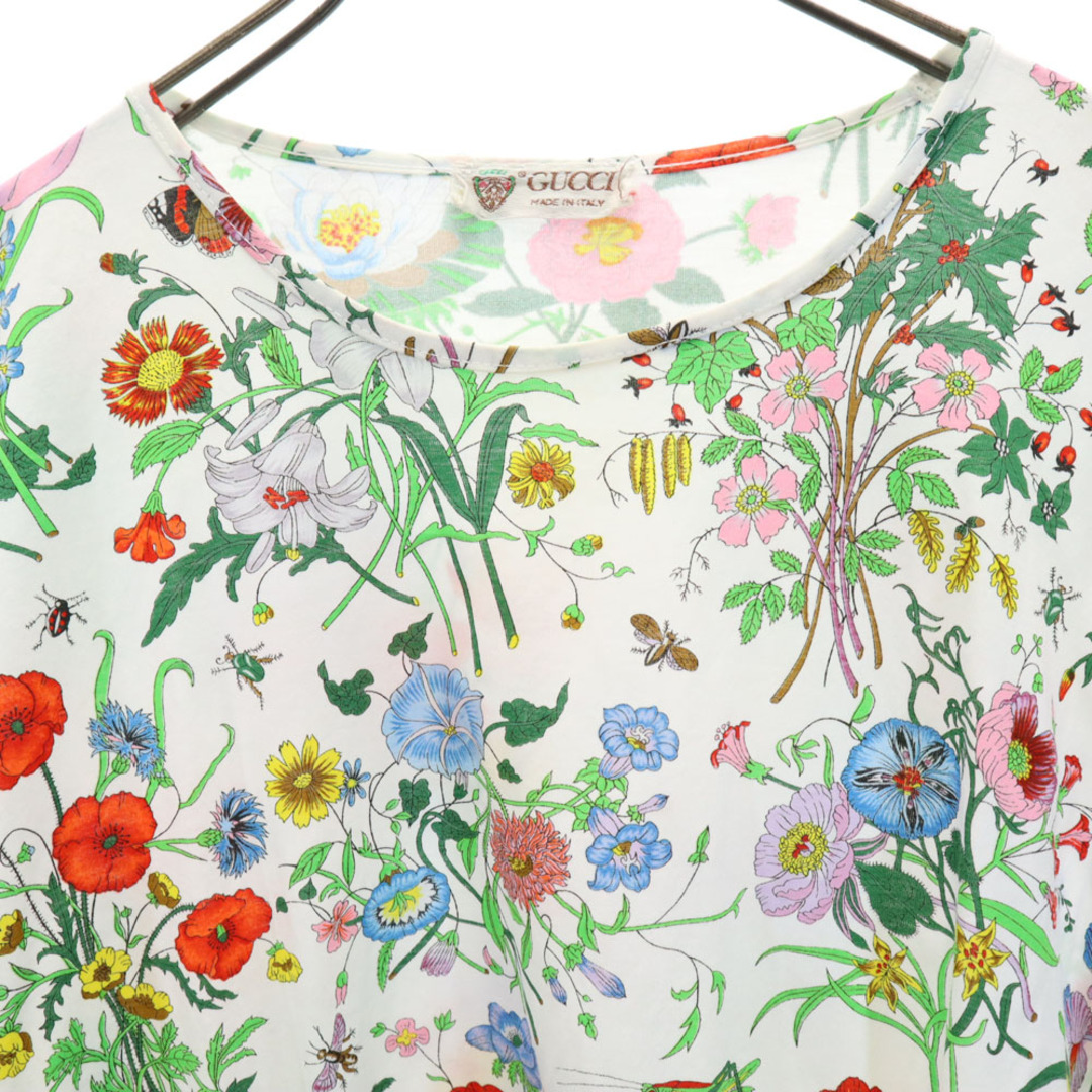 GUCCI - グッチ 80s イタリア製 ヴィンテージ 花柄 半袖 Tシャツ GUCCI - グッチ 80s イタリア製 ヴィンテージ 花柄 半袖 Tシャツ