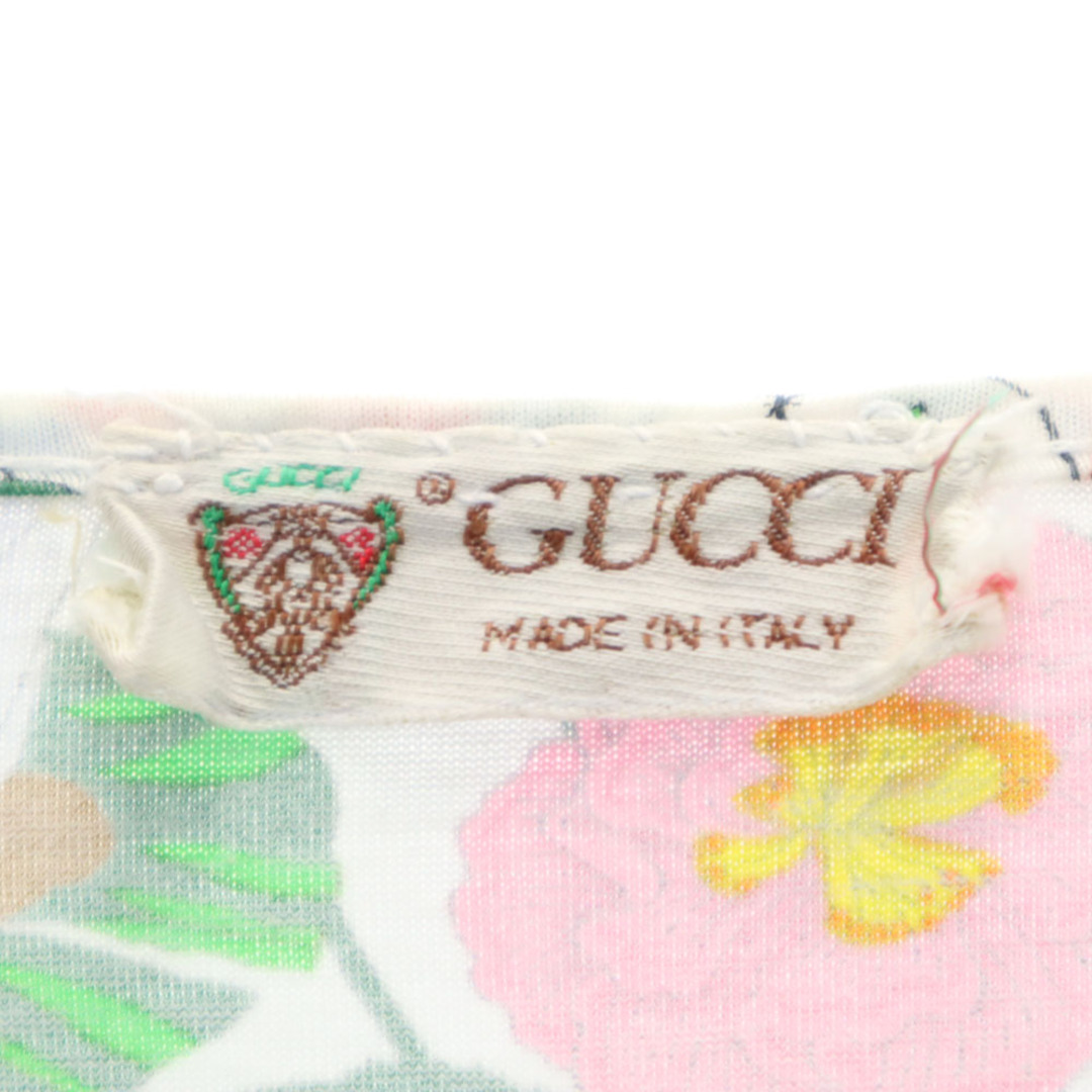 GUCCI - グッチ 80s イタリア製 ヴィンテージ 花柄 半袖 Tシャツ GUCCI - グッチ 80s イタリア製 ヴィンテージ 花柄 半袖 Tシャツ