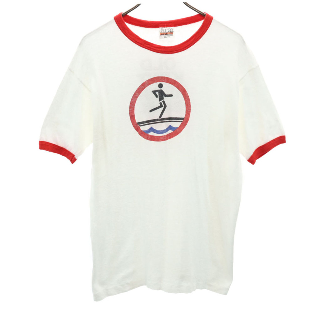 Hanes - ヘインズ 70s 80s USA製 半袖 リンガー Tシャツ L Hanes - ヘインズ 70s 80s USA製 半袖 リンガー Tシャツ L