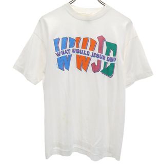 フルーツオブザルーム(FRUIT OF THE LOOM)のフルーツオブザルーム 90s 半袖 シングルステッチ Tシャツ L ホワイト FRUIT OF THE LOOM BEST オールド ヴィンテージ メンズ(Tシャツ/カットソー(半袖/袖なし))