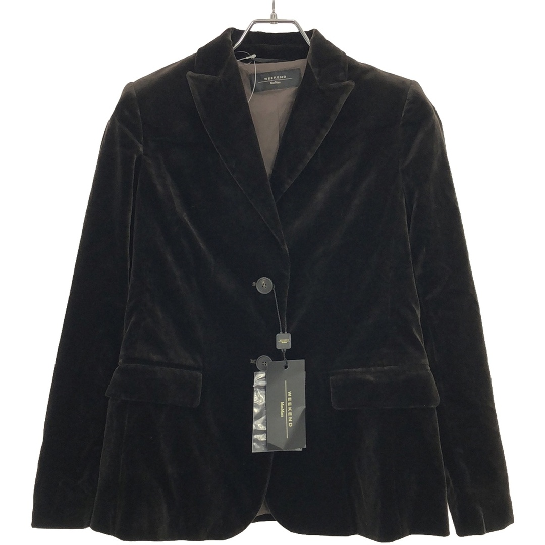 Weekend Max Mara - Weekend Max Mara ウィークエンド マックスマーラ Alghero Blazer ベルベットブレザー ジャケット 504604036 ブラウン 36