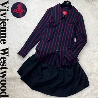 Vivienne Westwood(ストライプ ・ ひざ丈ワンピース)のフリマ Vivienne Westwood(ストライプ ・ ひざ丈ワンピース)のフリマ