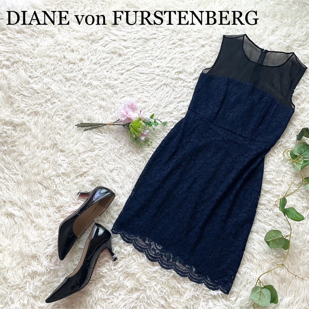 DIANE von FURSTENBERG かぎ針編みノースリーブワンピース 8 DIANE von FURSTENBERG かぎ針編みノースリーブワンピース 8