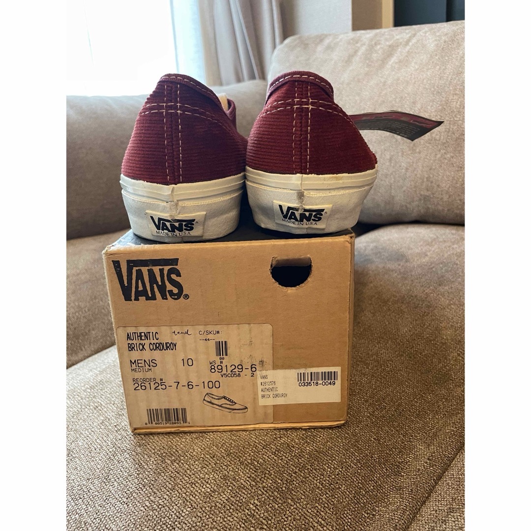VANS - 90s 奇跡のデッド レンガ US10 VANS USA製 Authenticの VANS - 90s 奇跡のデッド レンガ US10 VANS USA製 Authenticの