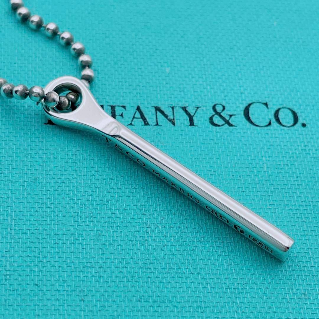 Tiffany & Co. 希少 メイカーズ ネックレス バー ボールチェーン Tiffany & Co. 希少 メイカーズ ネックレス バー ボールチェーン