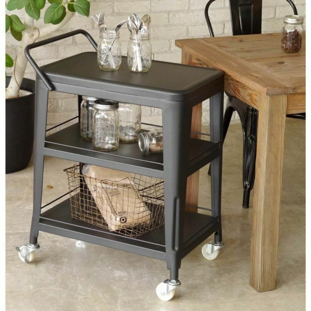 GRT WG　キッチンワゴン　ブラック　収納家具