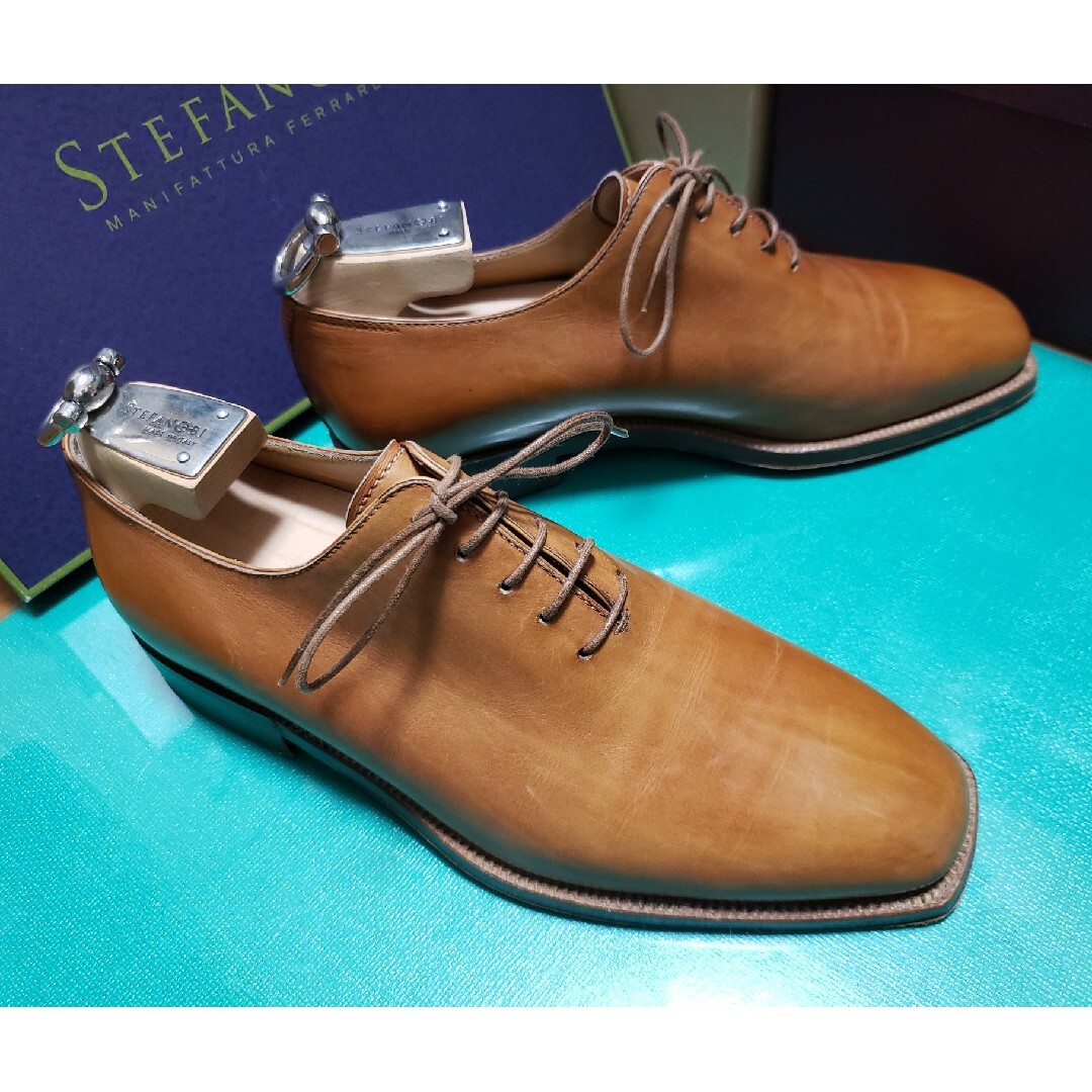 極美品】STEFANO BI ステファノビ ホールカット ブラウン 6.5 極美品】STEFANO BI ステファノビ ホールカット ブラウン 6.5