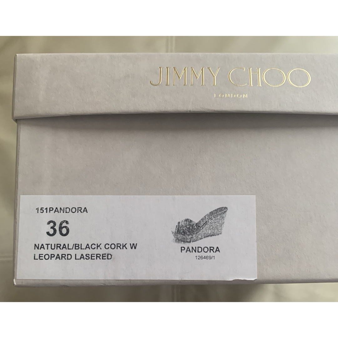 JIMMY CHOO - ジミーチュウ ウェッジサンダル レオパード 36の JIMMY CHOO - ジミーチュウ ウェッジサンダル レオパード 36の