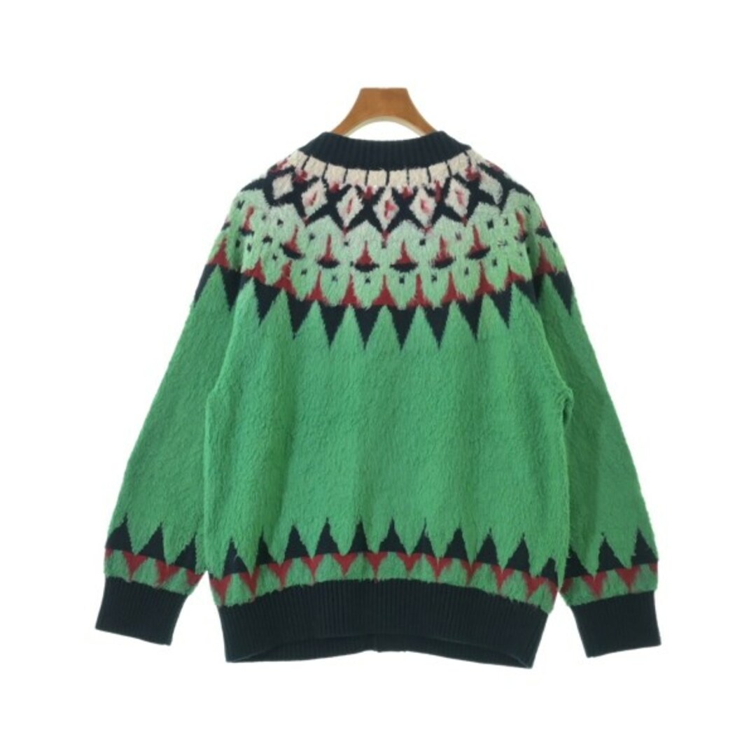 sacai - sacai サカイ カーディガン 1(S位) 緑x紺x白等(総柄 sacai - sacai サカイ カーディガン 1(S位) 緑x紺x白等(総柄