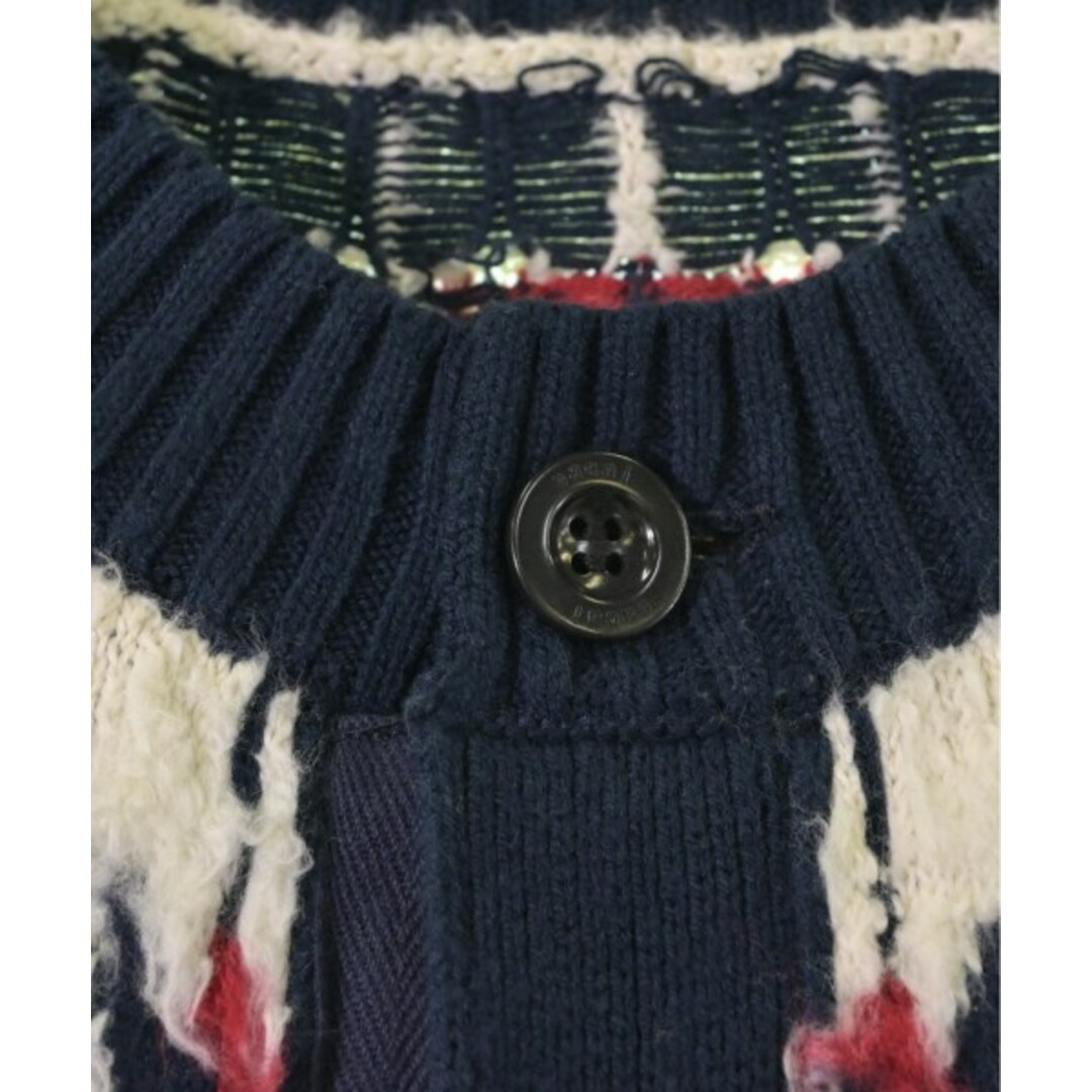 sacai - sacai サカイ カーディガン 1(S位) 緑x紺x白等(総柄 sacai - sacai サカイ カーディガン 1(S位) 緑x紺x白等(総柄