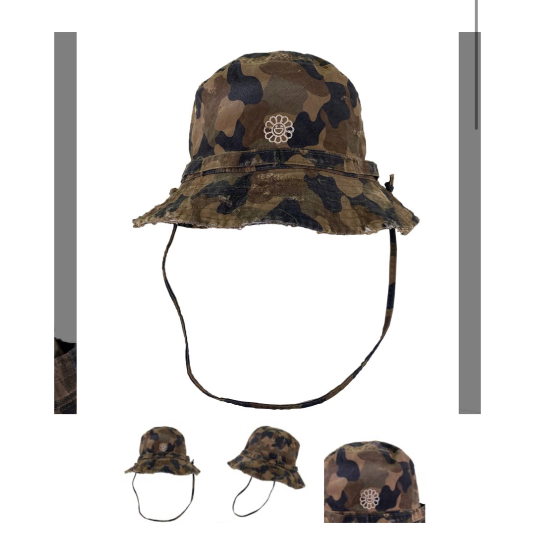 Camouflage Damage Bucket Hat / Brown-B 帽子 - 帽子 Camouflage Damage Bucket Hat / Brown-B 帽子 - 帽子