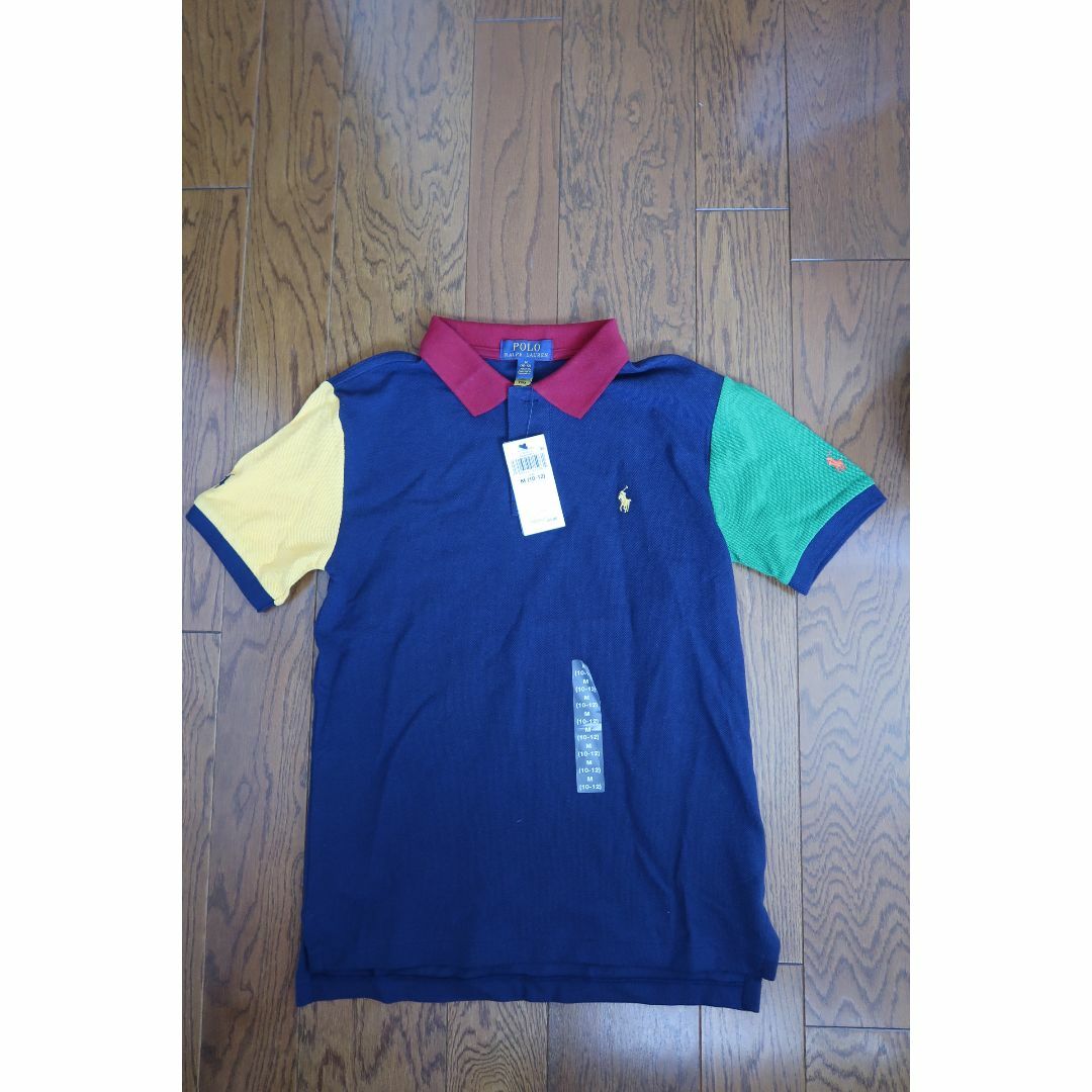 POLO RALPH LAUREN - 新品ラルフローレン　カラーブロックポロシャツ☆サイズМ(10-12)大人もOK